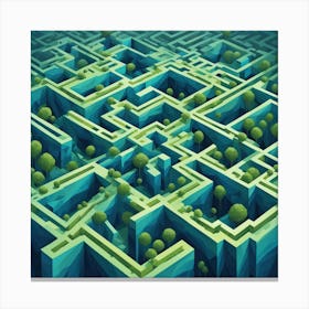 3d Maze 1 Canvas Print