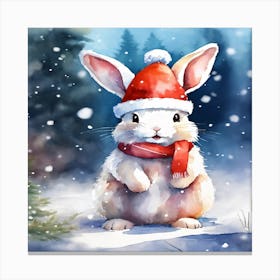 Santa Bunny Canvas Print