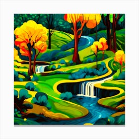 Abstract Landscape Painting Canvas Print