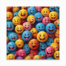 Smiley Faces 1 Canvas Print