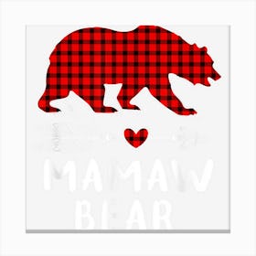 Christmas Pajama Family Arrow Mamaw Bear Red Plaid Buffalo Lienzo