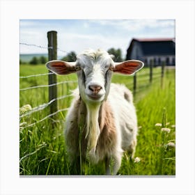 Goat In The Grass Canvas Print