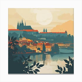 Prague Cityscape 1 Canvas Print