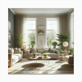 Modern Living Room 66 Canvas Print