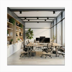 Modern Office Space Canvas Print