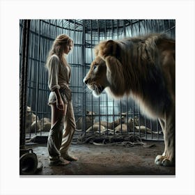 Lion Whisperer Canvas Print
