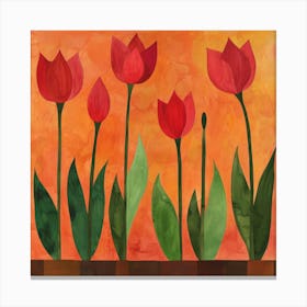 Red Tulips 21 Canvas Print