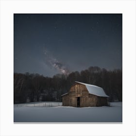 Barn At Night 2 Canvas Print