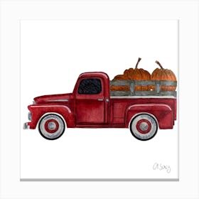 Pumpkin Truck. 1 Canvas Print