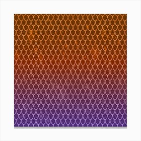 Blue Violet Mermaid Pattern Background Canvas Print