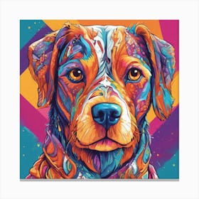 Colorful Dog 1 Canvas Print