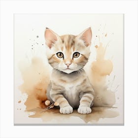 Watercolor Kitten 2 Canvas Print