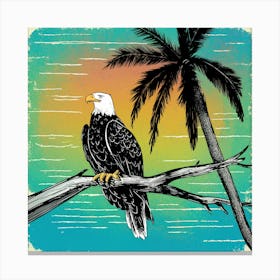 Eagle On A Branch 1 Canvas Print