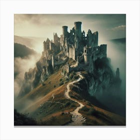 Castle In The Fog Canvas Print