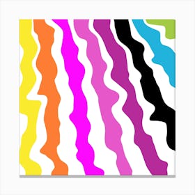 Stripes Warp Liquid Multicolor Kids Canvas Print