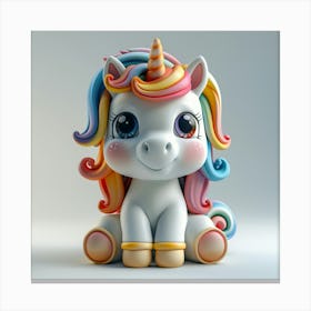 Unicorn 3d Model 6 Canvas Print