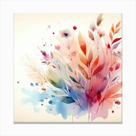 Watercolor Flowers 32 Canvas Print