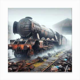 Old Steam Train Canvas Print