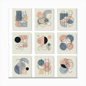 Abstract Geometric Set Canvas Print