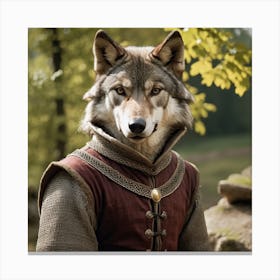 Wolf Medieval 1 Canvas Print