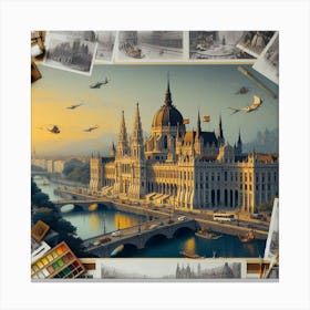 Budapest Cityscape 1 Canvas Print