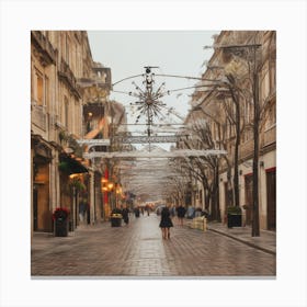 Street Scene In Paris Canvas Print