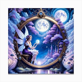 Fairy In The Moonlight 4 Canvas Print