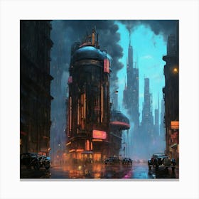 Futuristic City 3 Canvas Print