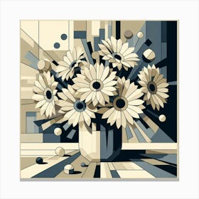 Daisies In A Vase 1 Canvas Print