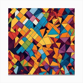 Leonardo Diffusion Background Mosaic Colorful Vector4k 0 Canvas Print