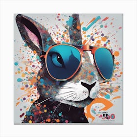 Bunny, New Poster For Ray Ban Speed, In The Style Of Psychedelic Figuration, Eiko Ojala, Ian Davenpo (2) 1 Canvas Print