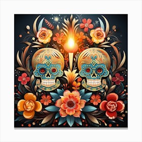 Day Of The Dead Skulls 1 Canvas Print