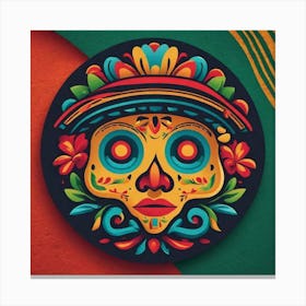 Day Of The Dead Skull 129 Canvas Print