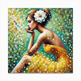 Girl In Yellow Canvas Print