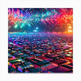 Pixel Symphony: Creative Imagery by AI Canvas Print