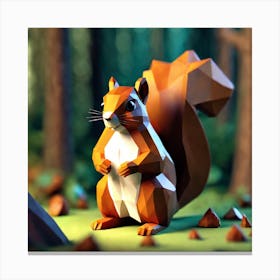 Squirrel In The Woods 14 Canvas Print