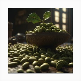 Green Beans In A Bowl 6 Canvas Print