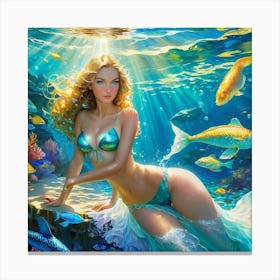 Mermaid iuh Canvas Print