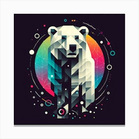 Geometric Art Polar bear 3 Canvas Print