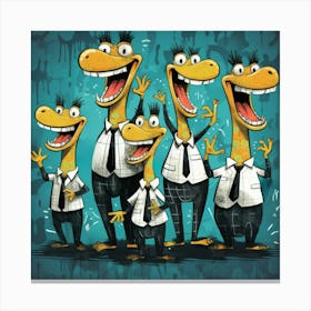 Dinosaurs In Business Suits Stampe su tela