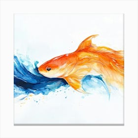 Koi Fish Watercolor Canvas Print