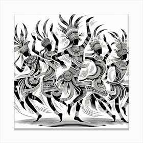 Tribal Dancers Canvas Print