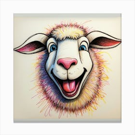 Happy Sheep Canvas Print