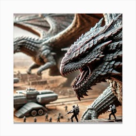 Dragons Of The Sky Hardened Scales Canvas Print