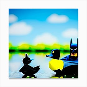 Batman and ducks Canvas Print