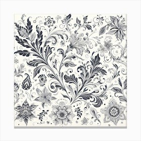 Floral Doodles Canvas Print