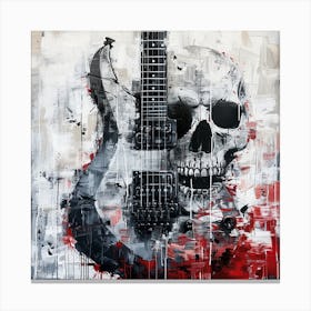 Skull Guitar Canvas Print