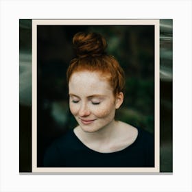 Girl With Freckles Canvas Print