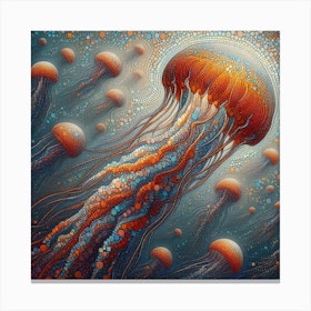 Shoal of jellyfish 3 Canvas Print