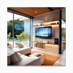 Modern Living Room 1 Canvas Print